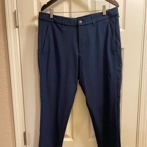 Mens Lululemon Commission Slim-Fit Pant 35x30 True Navy